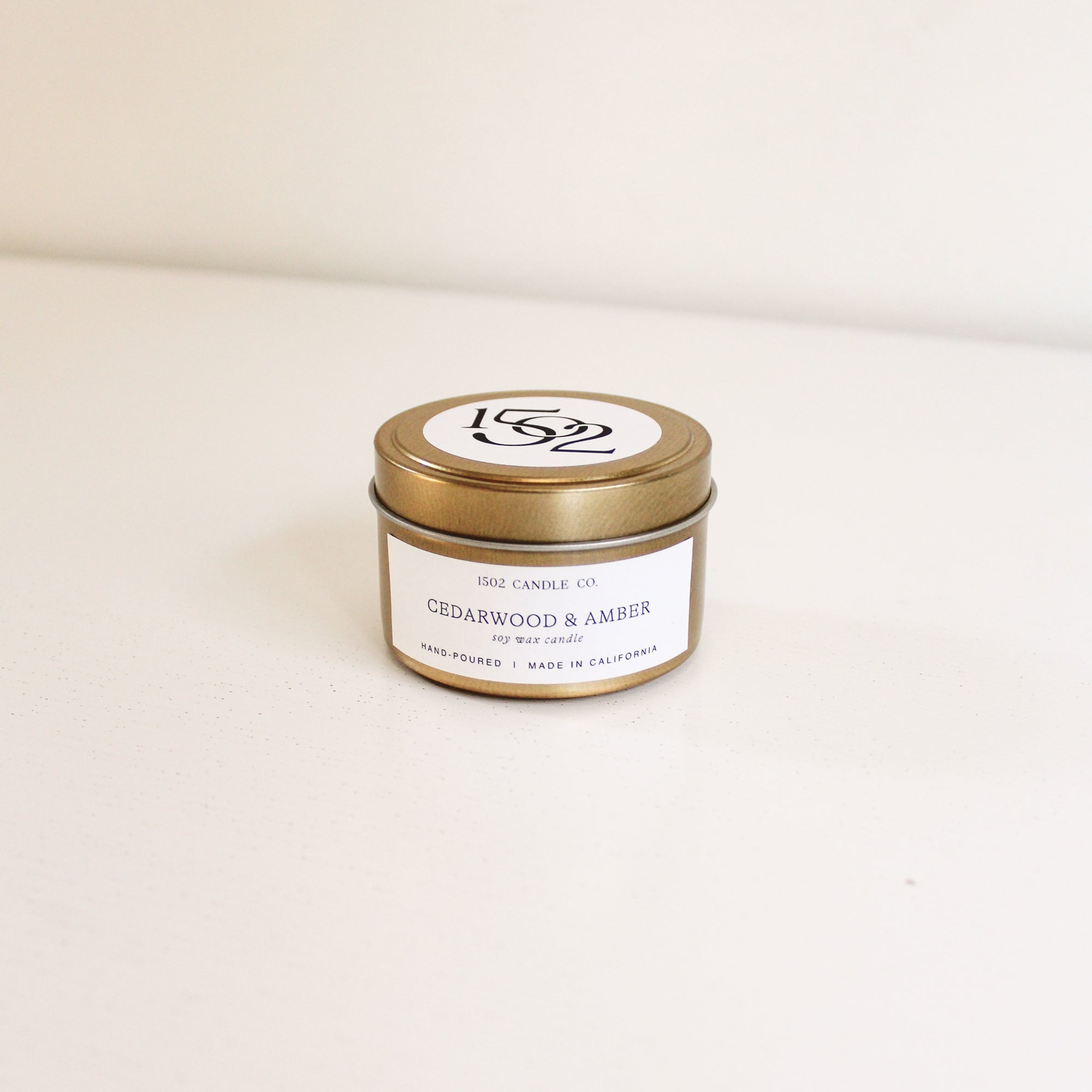 Cedarwood & Amber Travel Tin Candle