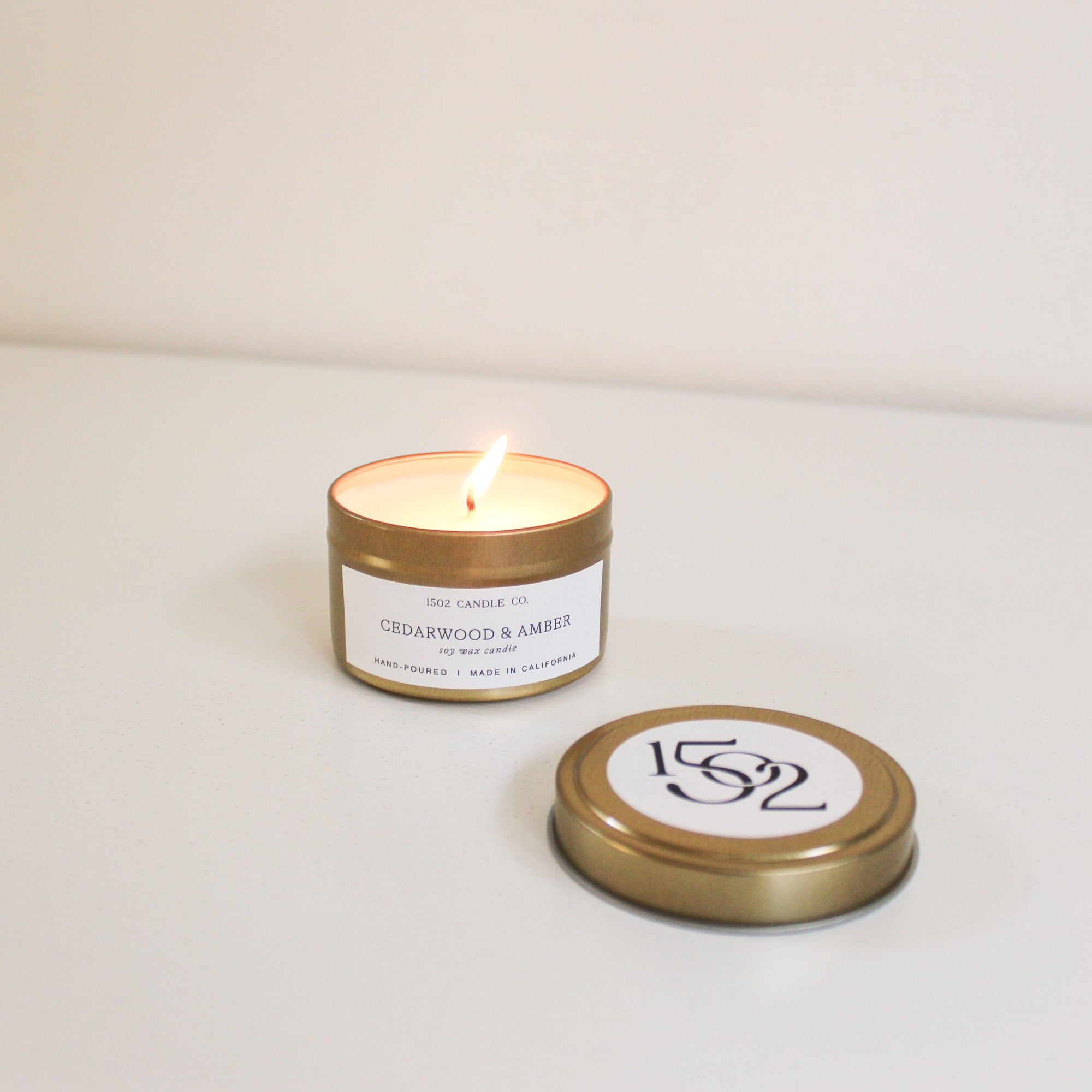 Cedarwood & Amber Travel Tin Candle