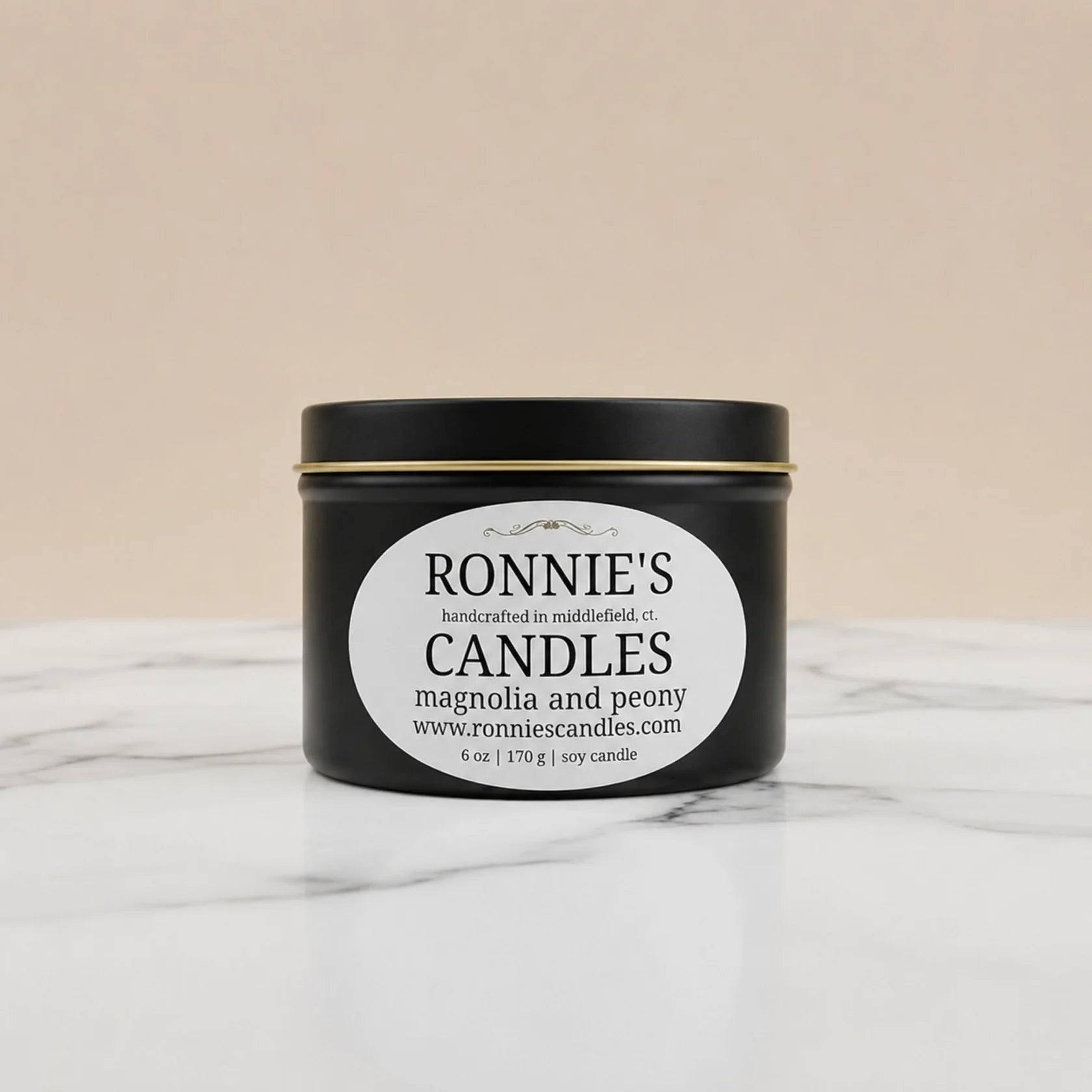 Magnolia and Peony 100% Soy Candle