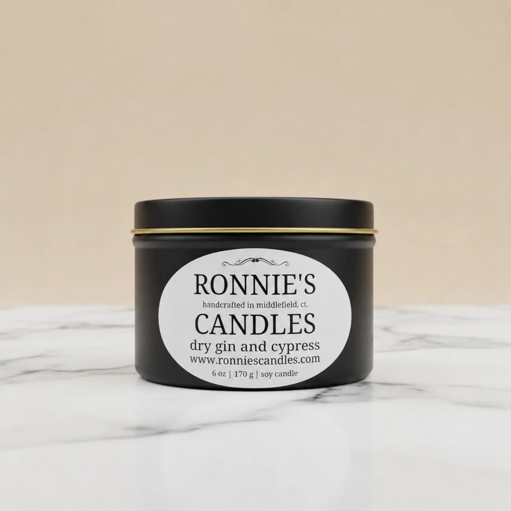 Dry Gin and Cypress 100% Soy Candle