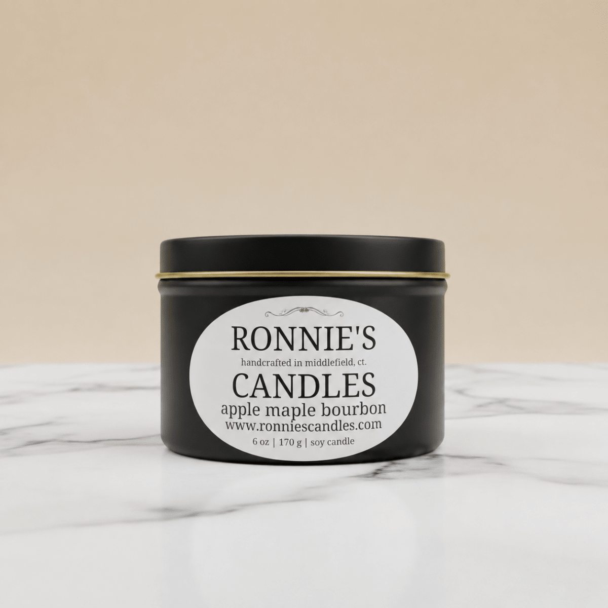 Apple Maple Bourbon 100% Soy Candle