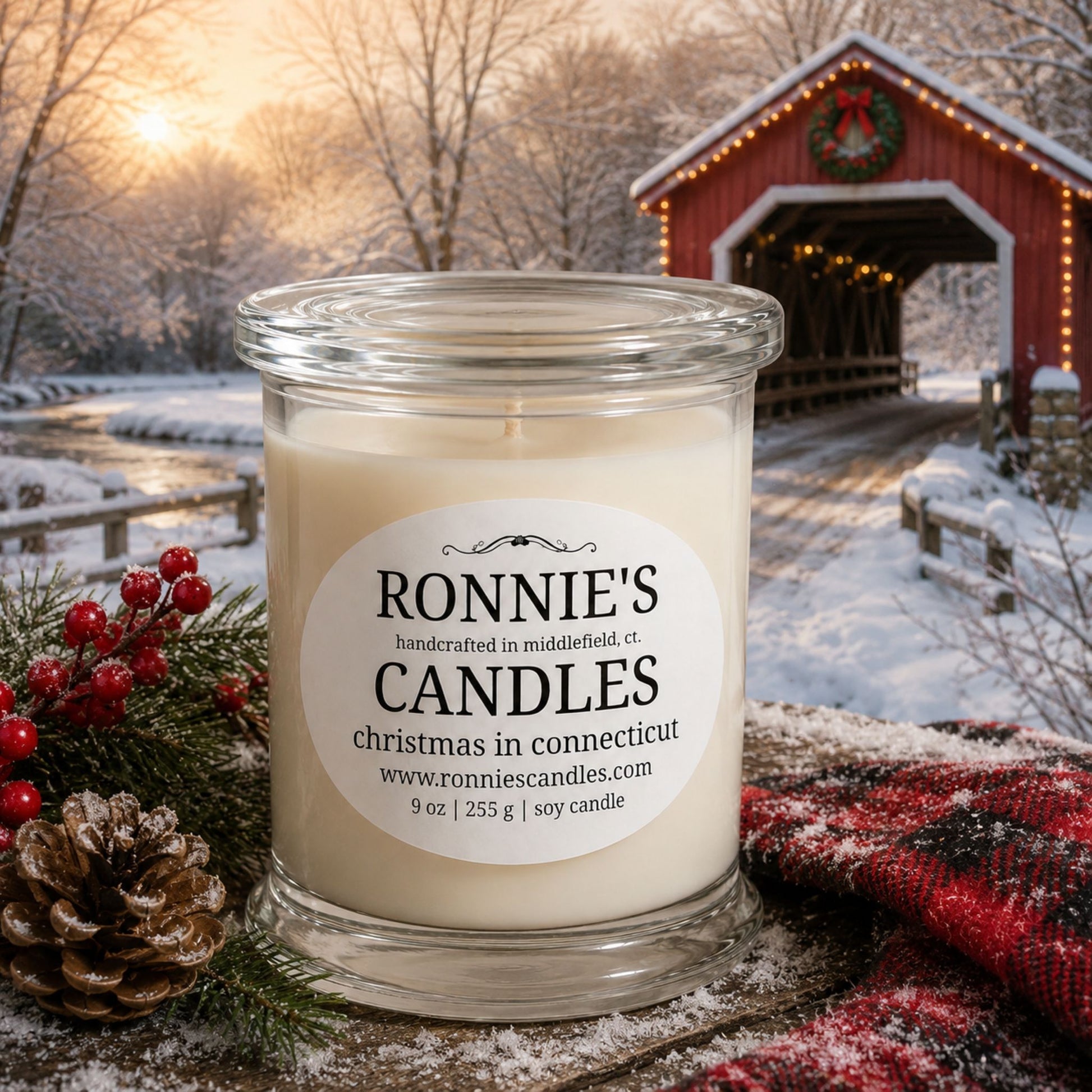 Christmas in Connecticut 100% Soy Candle