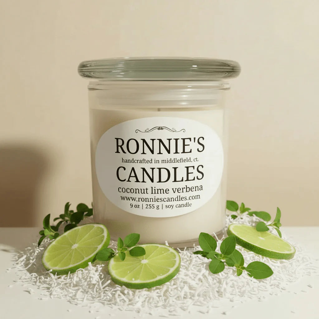 Coconut Lime Verbena 100% Soy Candle