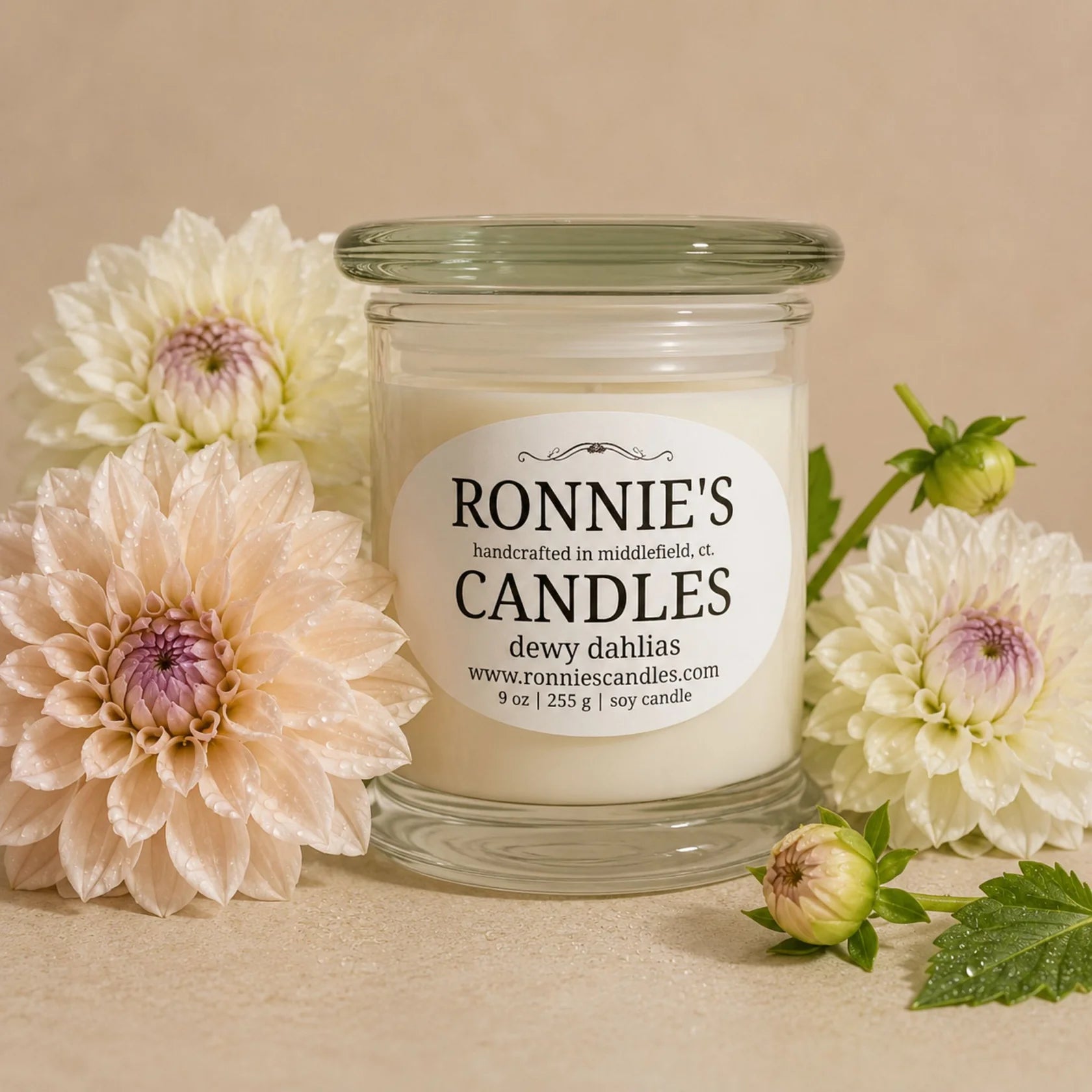 Dewy Dahlias 100% Soy Candle