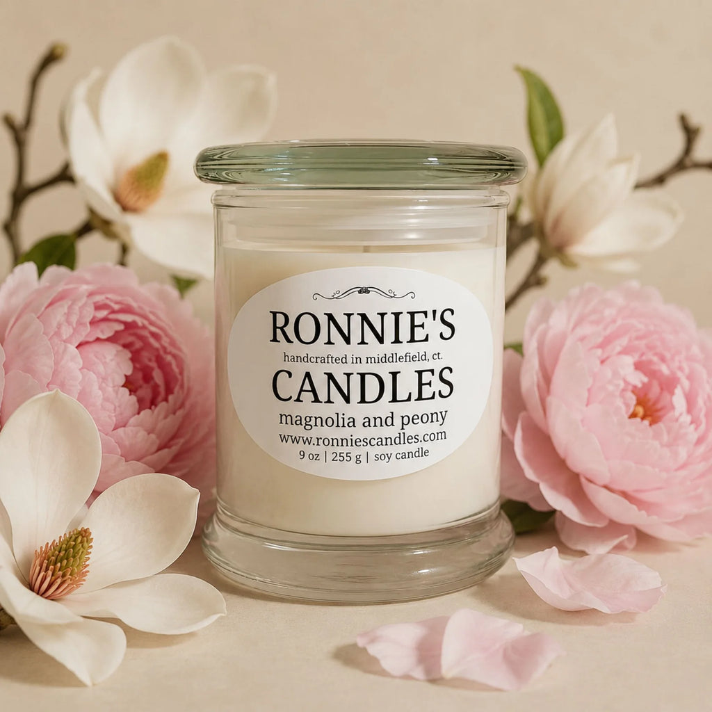 Magnolia and Peony 100% Soy Candle
