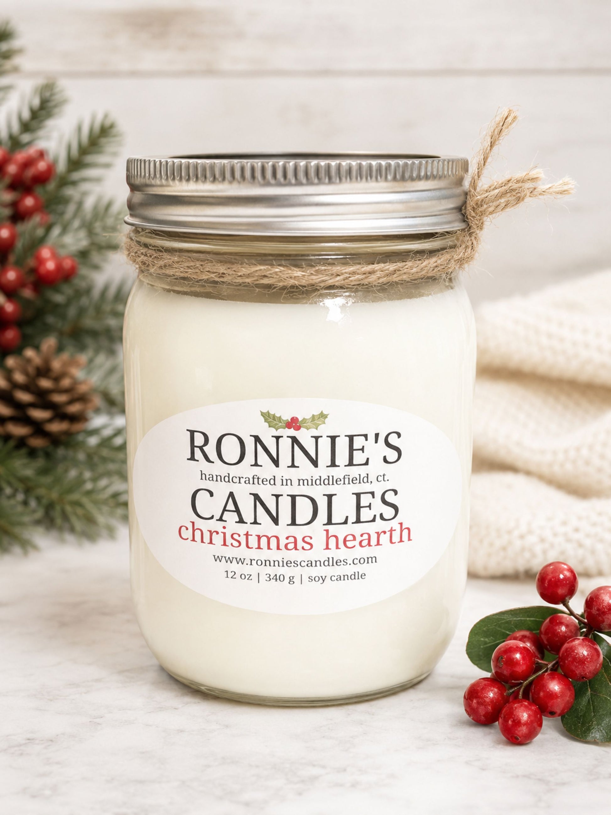 Christmas Hearth 100% Soy Candle